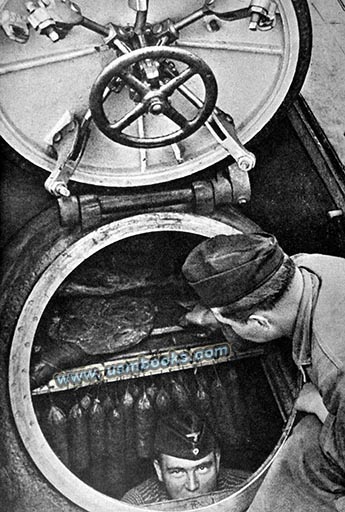 sausages on board a U-Boot to feed the crew